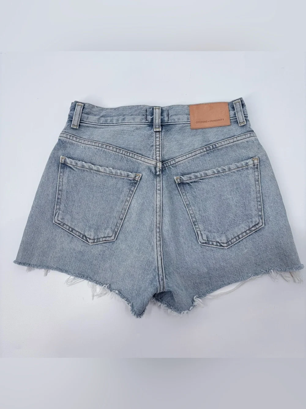 Citizens of Humanity Kaia High-Rise Distressed Denim Shorts
